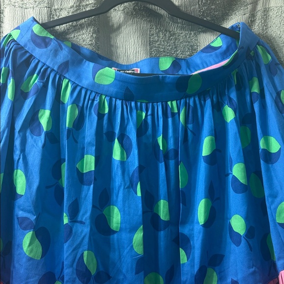 kate spade Multicolor Tiered Fruit-Print Maxi Skirt - Blue, Pink & Teal NWOT - Picture 8 of 10